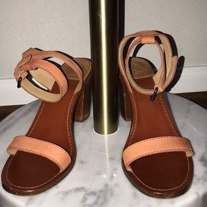 Joie Coral Leather Sandals